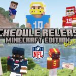 Scene from Los Angeles Chargers NFL 2025 schedule reveal video built in Minecraft
