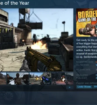 Borderlands game page on Steam showing mixed user reviews after EULA backlash