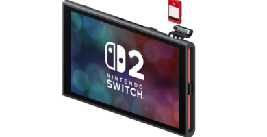 Nintendo Switch 2 console with Game-Key Cards displayed alongside physical game packaging