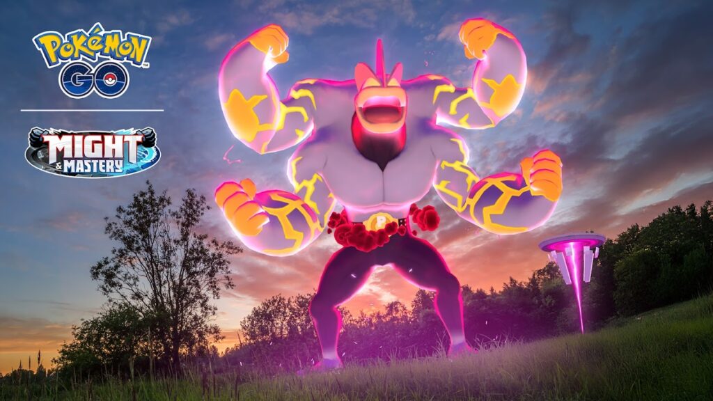 Gigantamax Machamp raid battle event in Pokémon GO on May 25, 2025