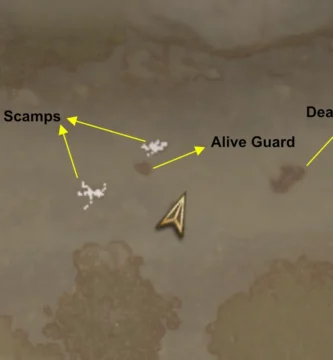 Oblivion Remastered local map showing icons for dead bodies and NPCs