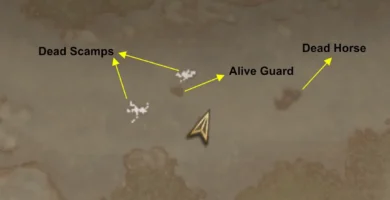 Oblivion Remastered local map showing icons for dead bodies and NPCs