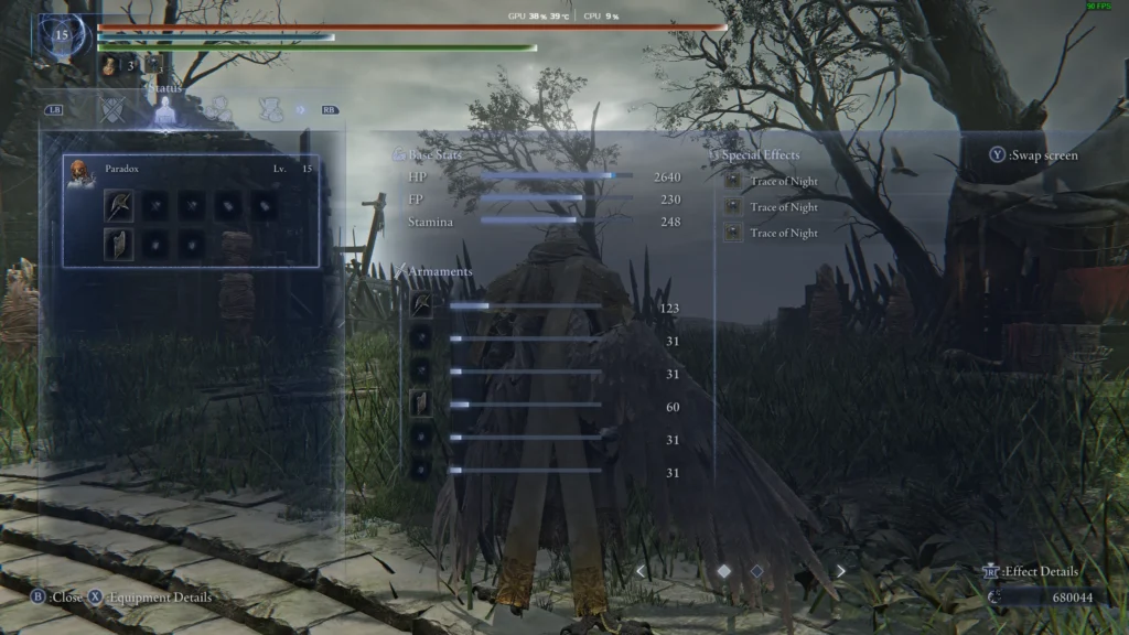 Screenshot of Elden Ring Nightreign mod showing enhanced solo play stats and combat
