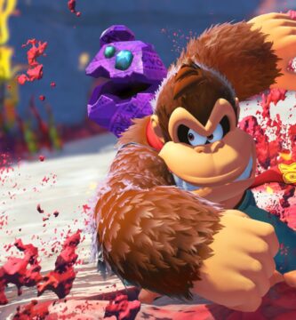 Donkey Kong using Banana Slam in Donkey Kong Bananza