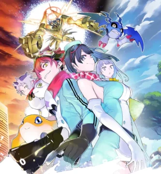 Screenshot of Digimon Story: Time Stranger battle screen showing attribute and personality system