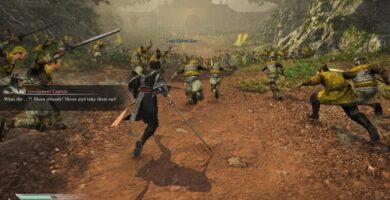 Dynasty Warriors Origins gameplay with Western release promotional art