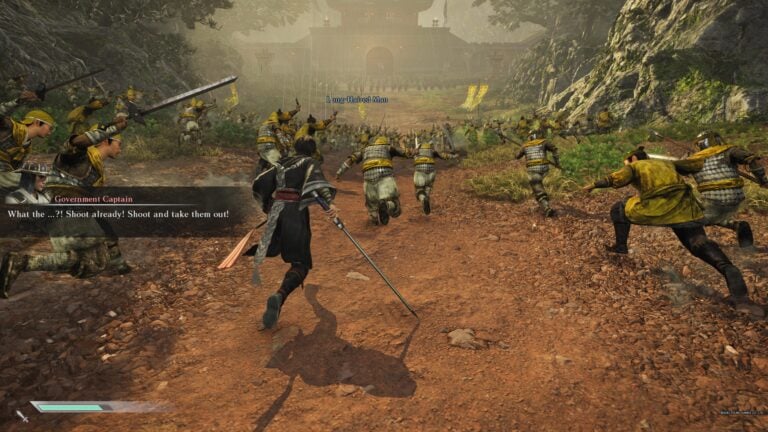 Dynasty Warriors Origins gameplay with Western release promotional art
