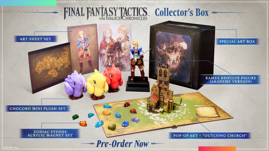 Final Fantasy Tactics: The Ivalice Chronicles Collector’s Box with merchandise, but no game included