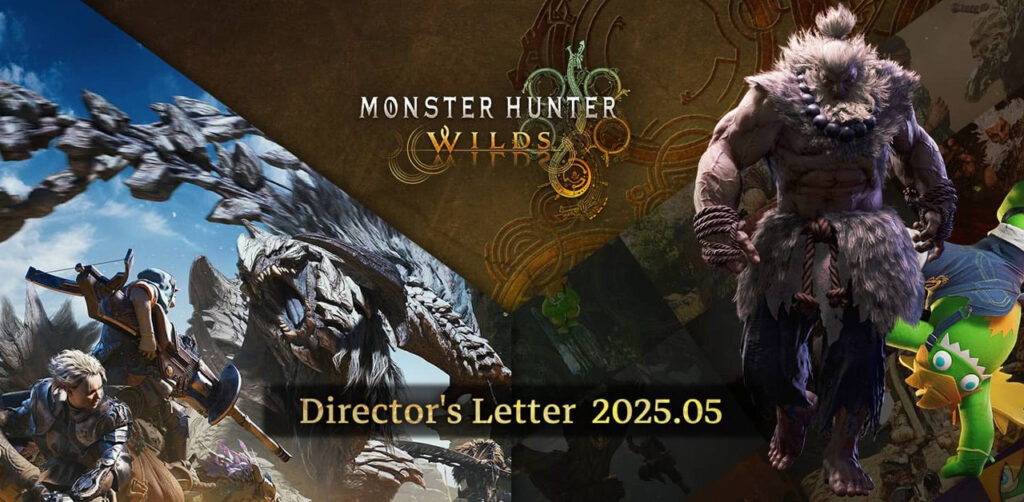 Monster Hunter Wilds gameplay showing layered weapons customization and Lagiacrus boss fight