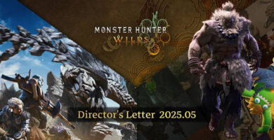 Monster Hunter Wilds gameplay showing layered weapons customization and Lagiacrus boss fight