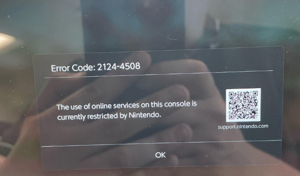 Switch 2 console banned message after using third-party MIG Flash device
