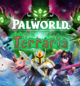 Terraria and Palworld crossover teaser art showing new content coming in update 1.4.5