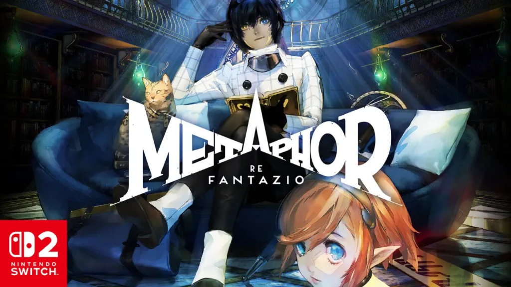 Metaphor: ReFantazio key art with Nintendo Switch 2 logo, teasing rumored port reveal