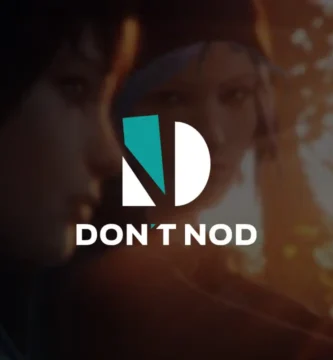 Don’t Nod logo and Life is Strange artwork with somber tones representing staff layoffs