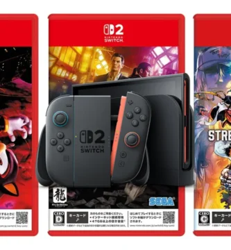 Switch 2 game cases displayed, highlighting third-party and first-party titles