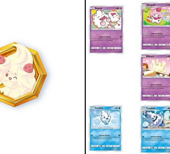 Pokemon TCG Pocket Alcremie secret emblem preview with collectible card art