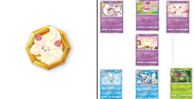 Pokemon TCG Pocket Alcremie secret emblem preview with collectible card art