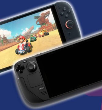 Nintendo Switch 2 console and Steam Deck side by side, showcasing size and design comparison