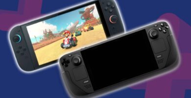 Nintendo Switch 2 console and Steam Deck side by side, showcasing size and design comparison