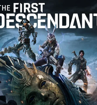 The First Descendant promotional art showing cross-platform gameplay with futuristic characters