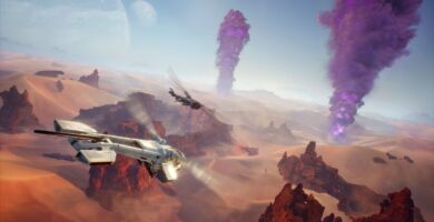 Dune Awakening desert gameplay featuring PvP combat and base building in Arrakis