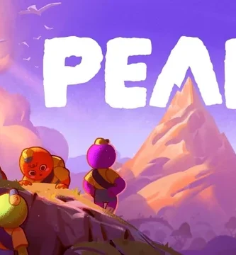 Screenshot of four players climbing procedurally generated terrain in Peak, the viral indie co-op game on Steam.
