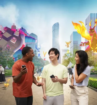 Trainers gathering at a Pokémon GO Community Campsite with new PokéStops and Gyms