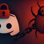 Warning pop-up triggered by a fake Discord server invite scam redirecting to malware.
