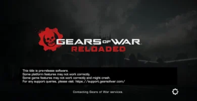Screenshot from Gears of War: Reloaded multiplayer beta showing lobby screen before server shutdown