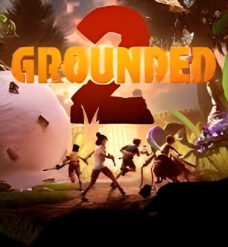 Screenshot from Grounded 2 trailer showing co-op survival gameplay in a giant backyard park