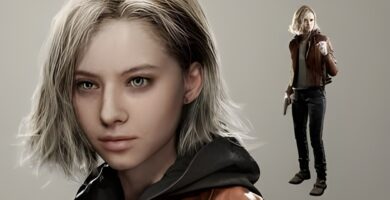 Grace Ashcroft close-up promotional artwork from Resident Evil Requiem