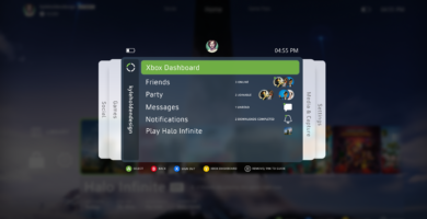 Mockup of Xbox Classics menu showing original Xbox and Xbox 360 games on a modern console dashboard