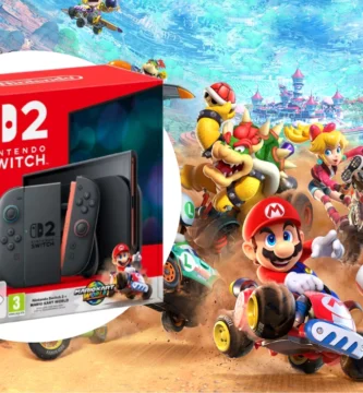 Nintendo Mario Kart World game cover with Switch 2 console