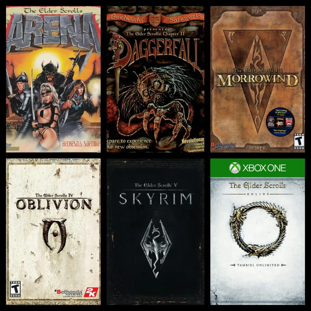 Official cover art for Elder Scrolls Morrowind and Oblivion with price tag icons