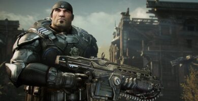 Gears of War: Reloaded PS5 cover with cancellation notice over Japanese flag background