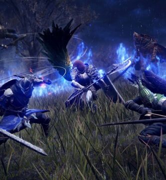 Elden Ring Nightreign promotional artwork with co-op fantasy combat scene