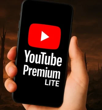 Frustrated user looking at YouTube Premium Lite email warning about upcoming ads