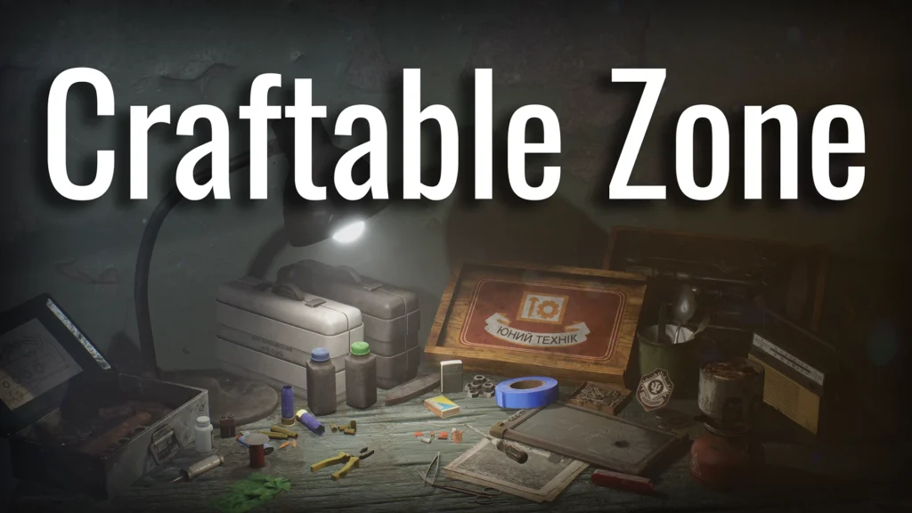 Screenshot of STALKER 2: Heart of Chornobyl with the Craftable Zone mod crafting interface