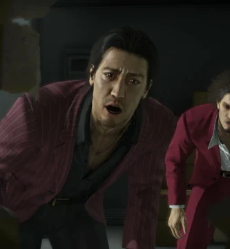 Gameplay screenshot from Yakuza 5 Remastered showing co-op mod Intertwined Fates in action