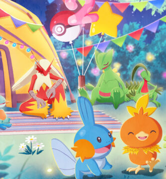 Treecko, Torchic, and Mudkip appear in Pokémon Sleep Second Anniversary artwork