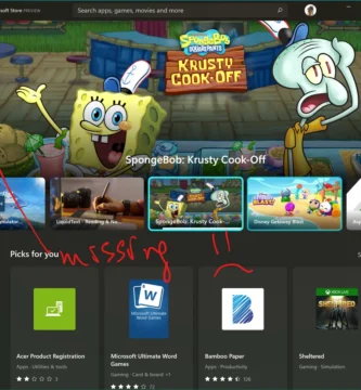 Xbox Store interface showing missing Entertainment tab