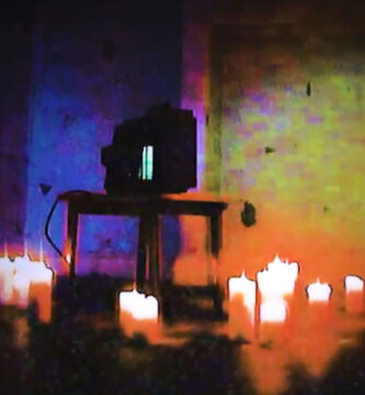 Screenshot of Saber Interactive’s Hellraiser game teaser showing candle-lit device