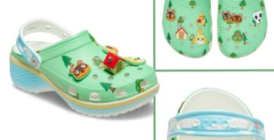Animal Crossing Crocs featuring Tom Nook, K.K. Slider, and Isabelle with customizable Jibbitz charms
