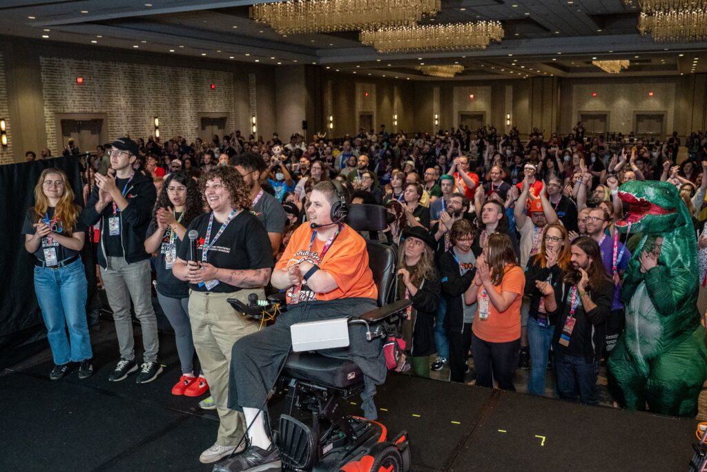 Speedrunners at Summer Games Done Quick 2025 celebrating $2.4 million raised for Doctors Without Borders