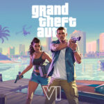 Rockstar Games office with GTA 6 promotional posters in development background