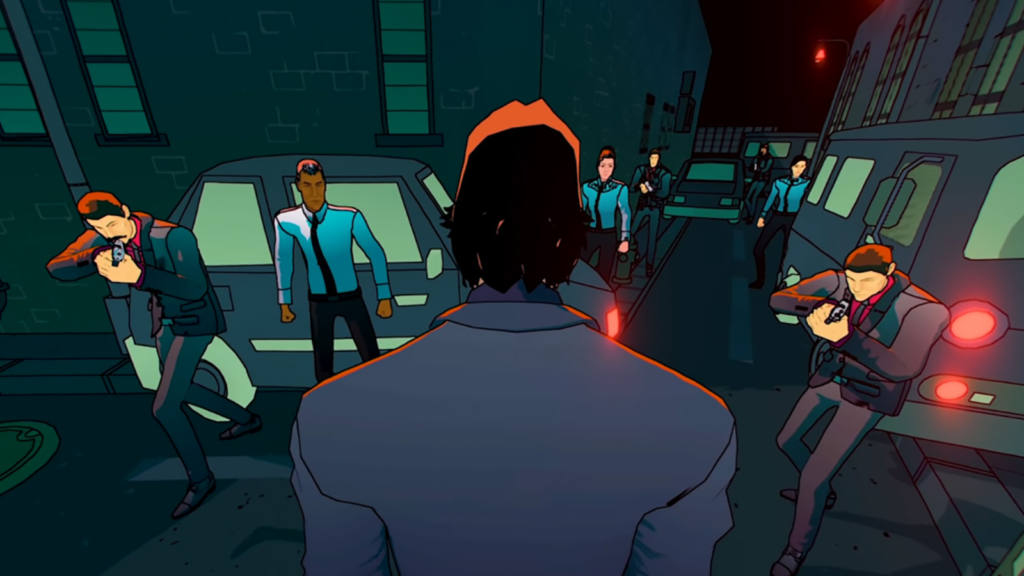 John Wick Hex gameplay screenshot with tactical interface and comic-style graphics