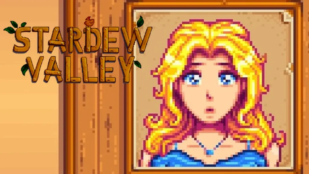 Sad Stardew Valley character looking at a broken heart in Pelican Town