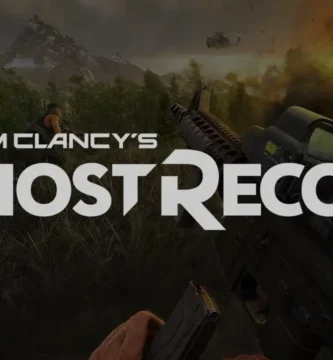 Ghost Recon concept art with first-person view and Ubisoft logo