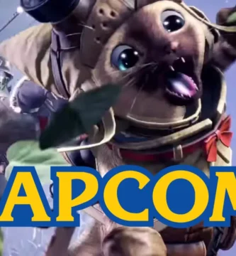 Monster Hunter Wilds gameplay scene with Capcom logo overlay