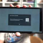 Switch 2 console displaying ban message after playing used game
